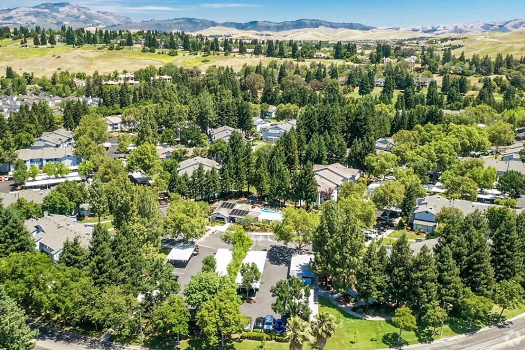 Ariel view of Country Brook Rental Condominiums